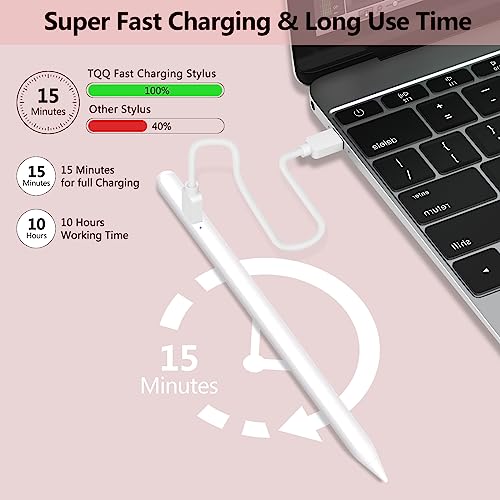 Stylus Pen For Ipad With 15Mins Fast Charging, Palm Rejection, Active Pencil Compatible With Apple Ipad Pro 11&12.9" (2018-2022), Ipad 10/9/8/7/6Th Gen, Ipad Air 3Rd/4/5Th Gen, Ipad Mini 5/6Th Gen #TOP2