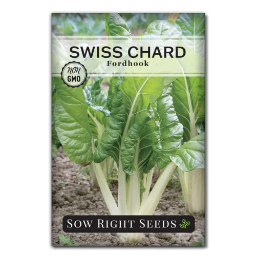 Sow Right Seeds - Fordhook Swiss Chard Seed for Planting - Non-GMO Heirloom Packet with Instructions to Plant and Grow an Outdoor Home Vegetable Garden - Nutritious, Flavorful - Great Gift (1)