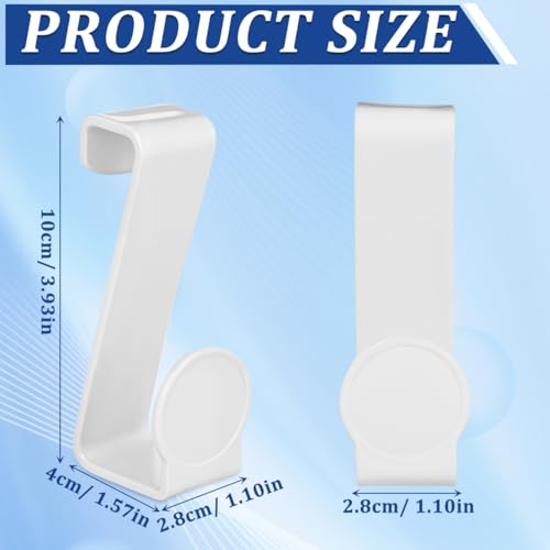 Image of balacoo Z Shaped Hooks Plastic Toilet Tank Hooks White 2 Pcs | No Drilling, Tool Free, Space Saving, White Plastic Z Hooks for Bathroom, Bedroom, Kitchen