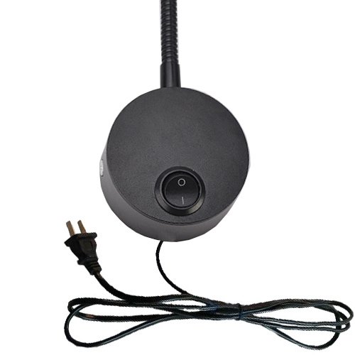 LUMINTURS 3W LED Wall Picture Lamp Hardwired Fixture ON/OFF Plug Switch Light Black-finish Warm White