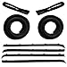 Front Door Window Molding Rubber Felt Seal Trim Seal Weather Strip Kit Fit for Jimmy Chevy C10 C20 C30 K10 K20 K30 GMC C1500 C2500 C3500 K1500 K2500 K3500 Blazer Suburban V1500 R1500 Truck
