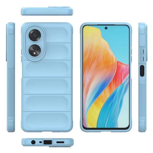 WOKEZ Mjukt TPU-skydd för Oppo A58 4G - Ljusblått Telefodral