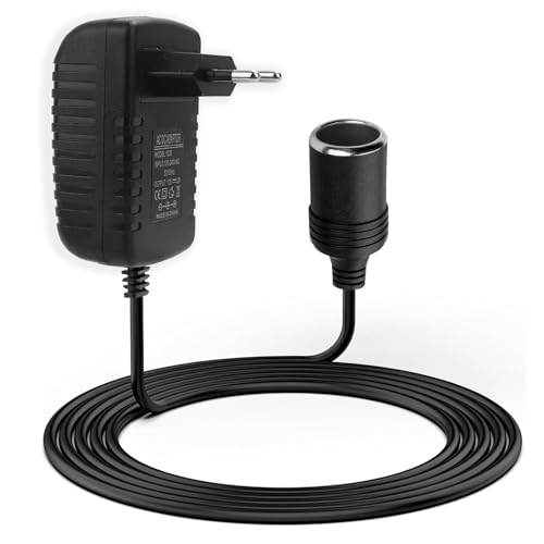 Powice Adapter Zigarettenanzünder Steckdose, 220V auf 12V/2A(24W) Zigarettenanzünder Steckdose, KFZ Netzadapter für Auto-Kühlbox, Luftpumpe, Autostaubsauger Powice Adapter Zigarettenanzünder Steckdose, 220V auf 12V/2A(24W) Zigarettenanzünder Steckdose, KFZ Netzadapter für Auto-Kühlbox, Luftpumpe, Autostaubsauger