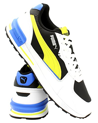 PUMA Kids Boys Graviton Tech Lace Up Sneakers Shoes Casual - Black, Blue, Yellow - Size 6 M