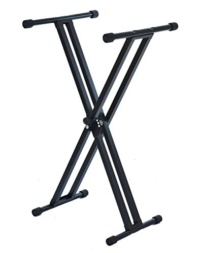 Image of blueberry R-13 Heavy Duty Double-X Adjustable Keyboard Stand | Universal Piano Stand for Yamaha, Casio, Roland & All Digital Keyboards
