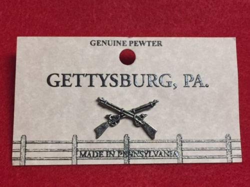 Small Crossed Rifles Pewter Lapel PIN HAT TAC New
