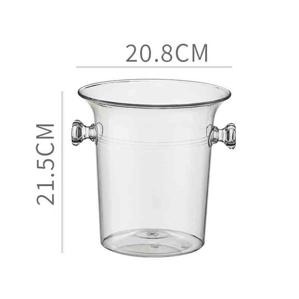 Secchiello per Il Ghiaccio Secchiello for Il Ghiaccio in Acrilico for Champagne Commerciale Bar Domestico Piccolo Secchiello for Pellet di Riempito(Grande)