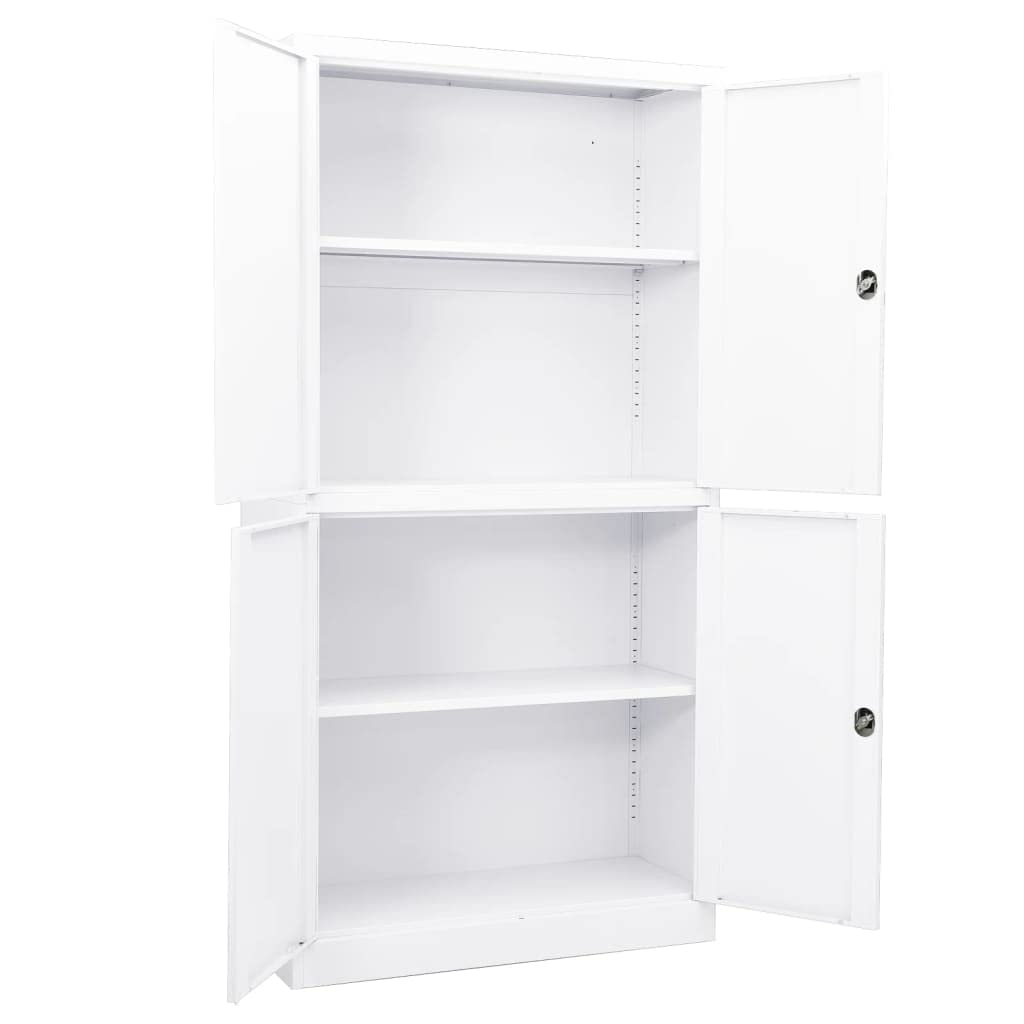 Armadio multiuso Armadio per corridoi Armadio da ingressoArmadio per Ufficio Bianco 90x40x180 cm in Acciaio Adatto a soggiorno, ufficio