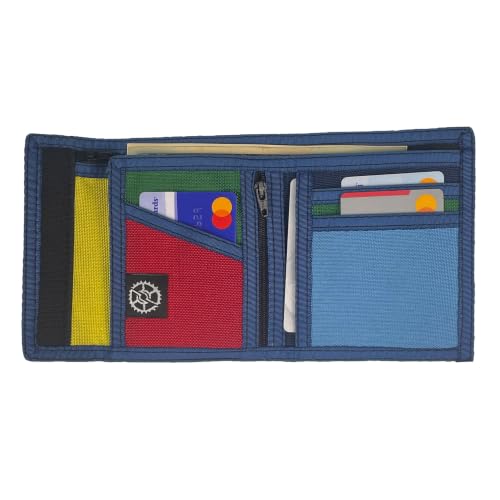 Image of Sprocket Nylon Billfold Wallet with Zippered Coin Pocket (Retro Navy)