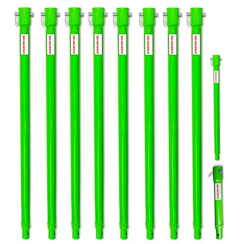WERHE Rallonge pour tarière Set 8 x 60 cm, 40 cm, 20 cm – 5400 mm – Acier robuste pour perçage plus profond – Qualité professionnelle