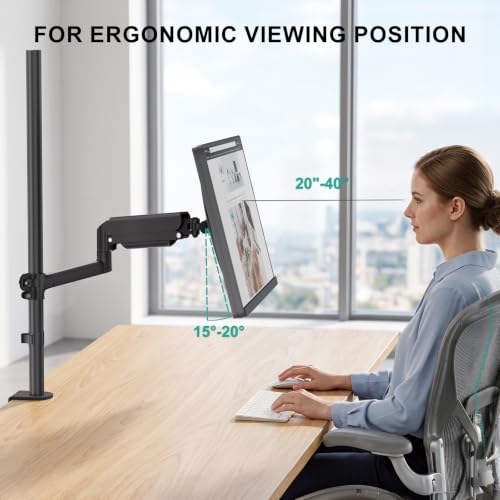 Image of WALI Extra Tall Monitor Mount for 13-40 inch Computer Screens, up to 22 lbs
