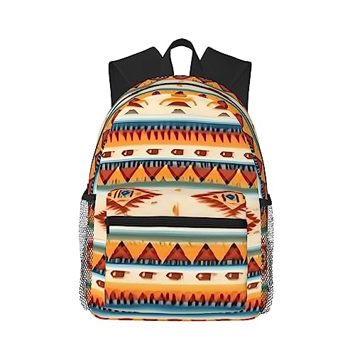 Sac à dos d'université amérindien noir et léger avec poches de rangement pour homme et femme
