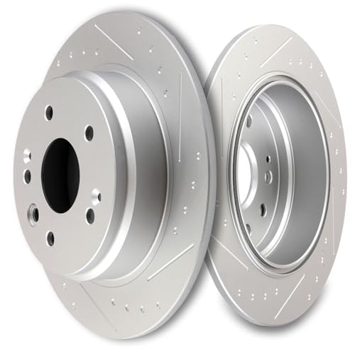 Image of SCITOO Rear Brake Rotors 2x Drilled & Slotted Brakes Rotor:31286