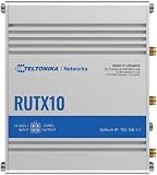 Teltonika RUTX10 Professioneller Gigabit-Ethernet-Router, 4 × 10/100/1000 Mbps Ports, Dual-Band Wi-Fi 5 bis zu 867 Mbps, Bluetooth LE, VPN & RutOS, BGP/OSPF, Digital I/O, Industriequalität