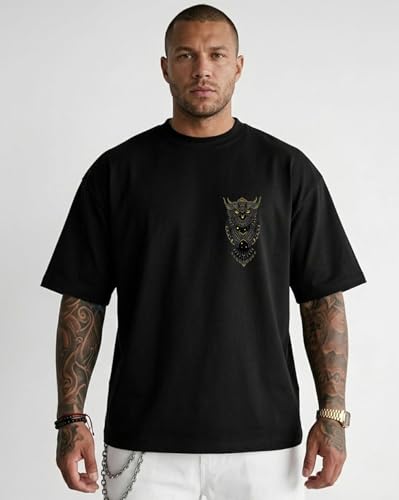 Image of AUSK Baggy Hip-Hop T-Shirt for Men - Graphic Printed T Shirts || Oversized Men Tshirt || T-Shirts