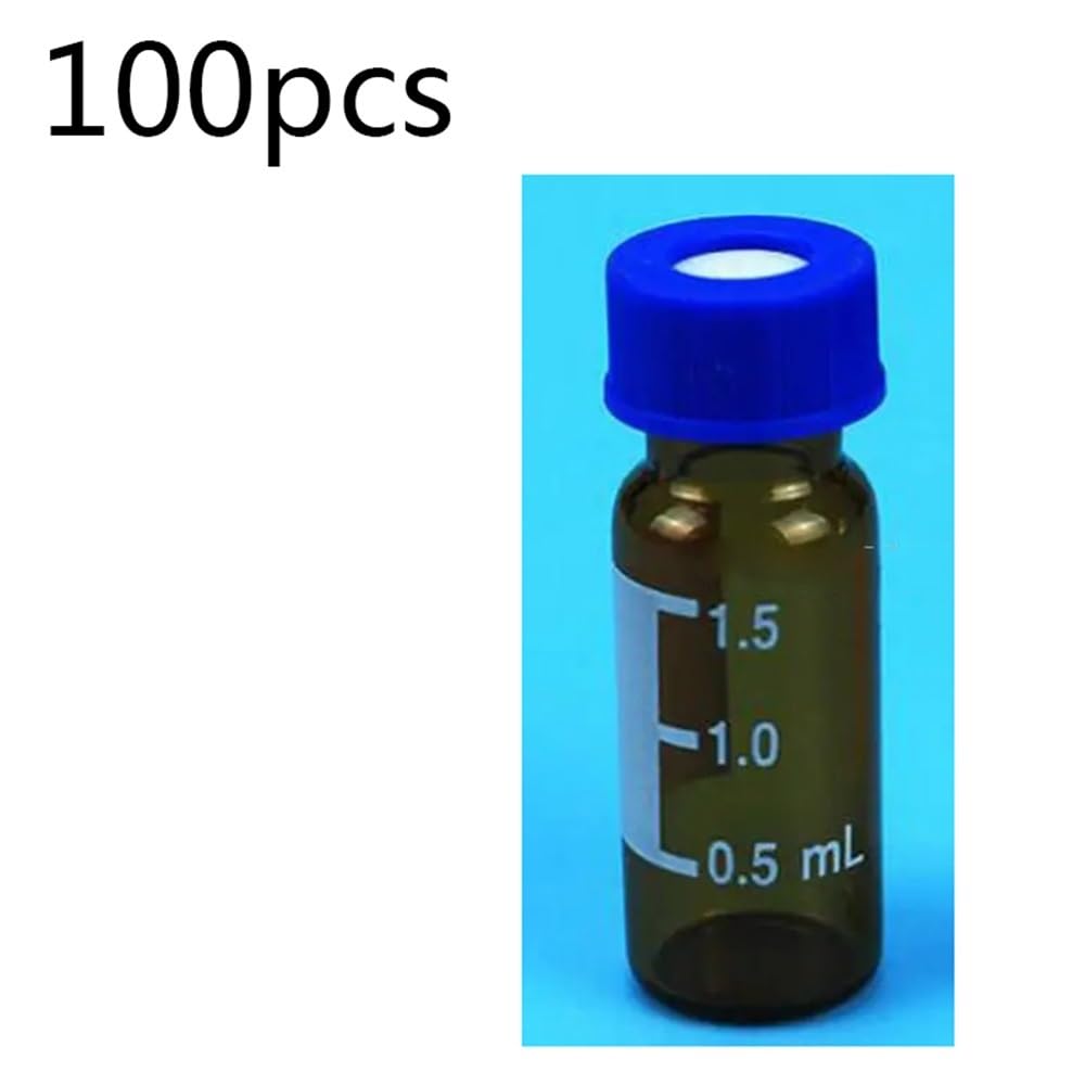 Szkło laboratoryjne 100 fiolek przezroczystych/brązowych z zakrętką, automatyczna butelka do analizy o pojemności 2 ml i 4 ml.(Brown 4ml nie skale)