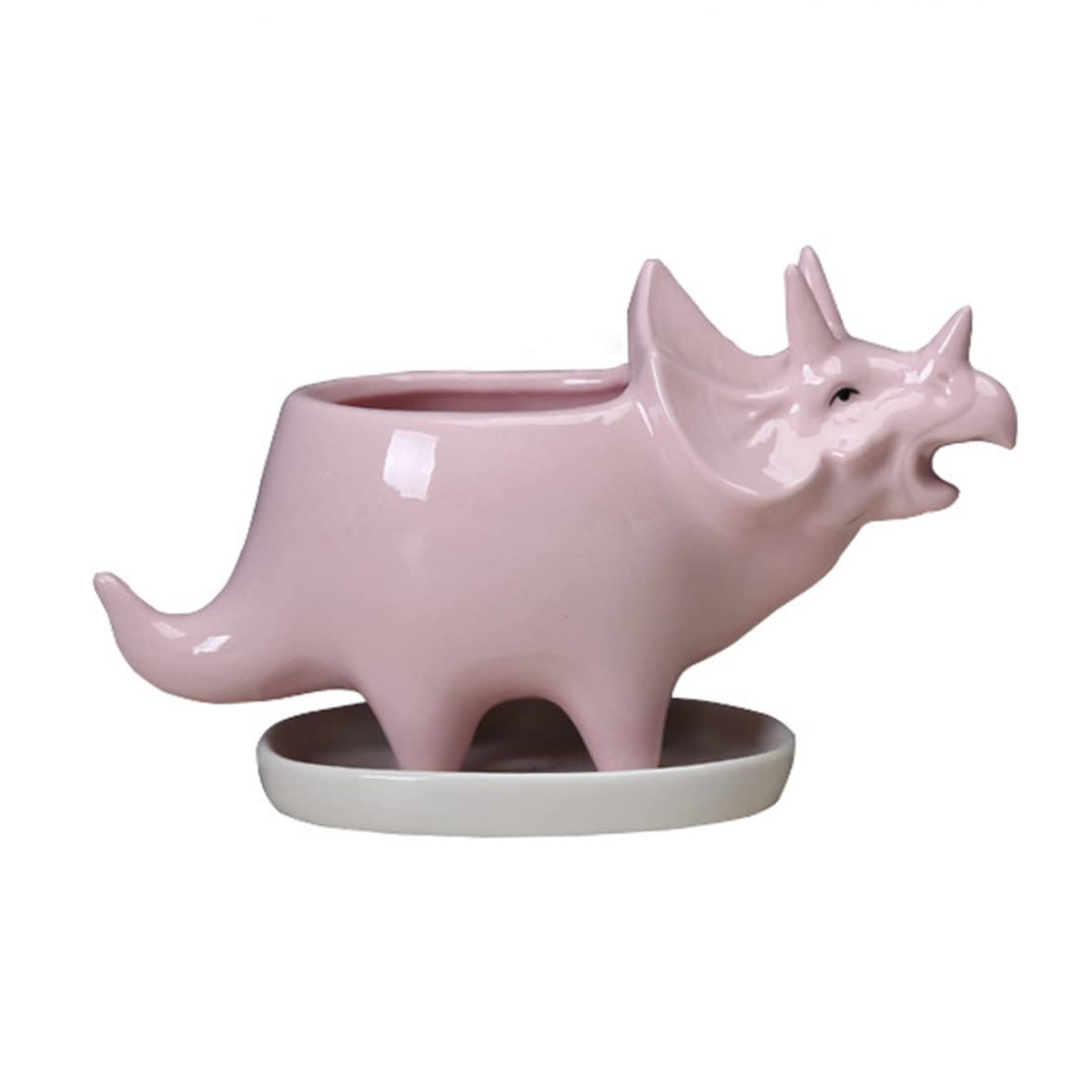Planteur dinosaure triceratops pour pot de fleurs cactus et succulentes