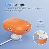 Case for AirPods Pro 3 Never-Sretch-Out DamonLight Shock-Proof Protective Semi Hard Silicone Case Compatible with Apple Airpods Pro 3rd Generation (Orange) - Image 5