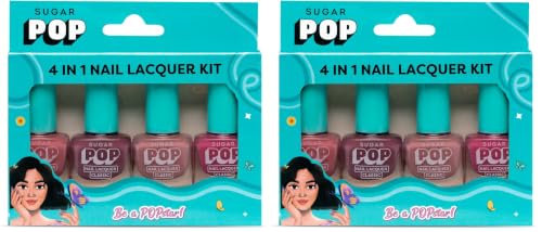 Image of SUGAR POP 4 In 1 Nail Lacquer Kit- 01 Nude Nectar, Matte Finish, 20 Millilitres (Pack of 2)