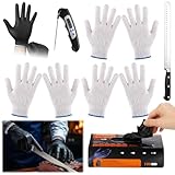 Lasnten BBQ Set 55 Pack Heat Resistant Gloves, Brisket Carving Knife, and Digital Meat Thermometer for Outdoor Barbecue Cooking Baking Smoking BBQ & Grilling Accessories