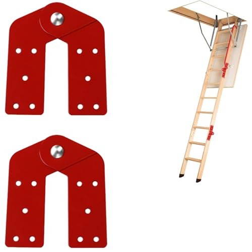 2Pcs Attic Ladder Hinge Pull Down Attic Stair Parts Replacement Kit Herringbone Ladder Tie Rod Accessories
