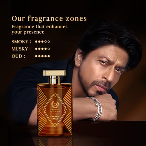 Image of DENVER Golden sands Perfume For Men - 100 ML | Aromatic Oud| Long Lasting Fragrance | Eau De Parfum