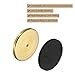 MECCANIXITY 16 Pcs Gold Speaker Isolation Feet,25x5mm Copper Shock Absorption Base Pad Anti Vibration Amplifier Stand Feet Mat for Audio CD Home Theater Sound System