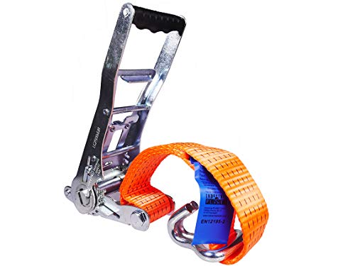 INDUSTRIE PLANET 10 Stück 5000kg 8m Spanngurte mit Ratsche Ergo Langhebelratsche 50mm 2500 daN Ratschengurte Zurrgurte – Bild 5