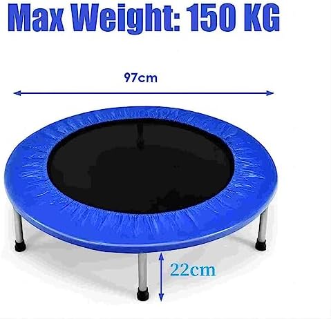 SPOTRAVEL Mini Outdoor Trampoline, 38 Foldable Rebounder with PVC Protective Cover, Portable Recreational Fitness Bouncer for Kids & Adults