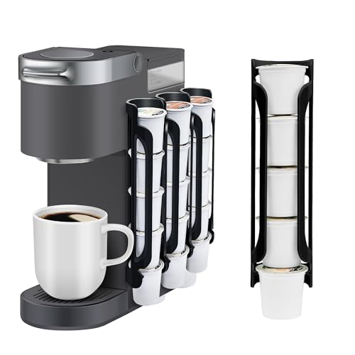 kedofa K Cup Holder for Keurig: Coffee Pod Holders for Counter Small Space - Kcup Holders for Wall Mount (3, Black)