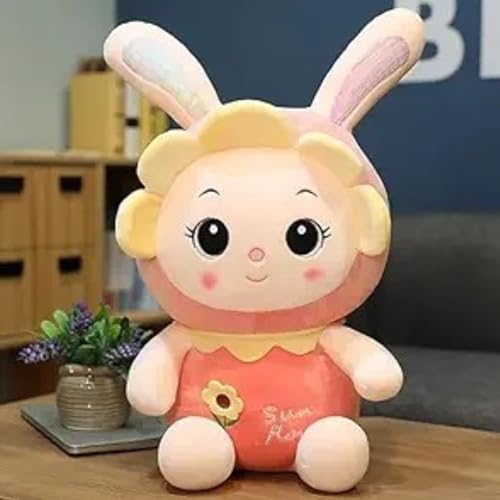 Image of ZEXSAZONE Toy Cute Pink Sunflower Colored Huggable Teddy Bear | 35 cm | Plushie Soft Toys for Kids | Plush Soft Toys for Baby Boys and Girls Kids - Teddy | Best Valentine Gift (Pink-1)