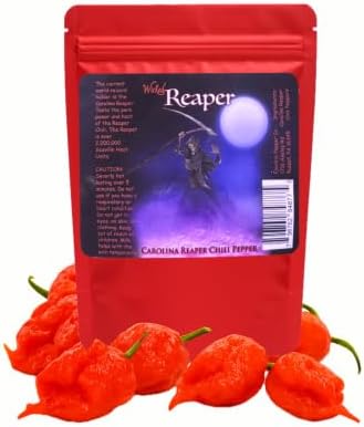 Wicked Reaper Carolina Reaper Peppers – Whole Dried, 5 + 2 Free (7 Total)