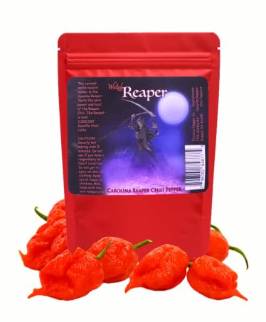 Wicked Reaper Carolina Reaper Peppers – Whole Dried, 5 + 2 Free (7 Total)
