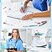 Colarr 24 Pcs CNA Week Gifts Nurse Beadable Pen Plastic Ballpoint Pens with 130 Pcs Multicolor Beads Assorted Spacer Beads Nurse Gown Stethoscope DIY Craft Kits Gel Ink Bead Pen for Women Office