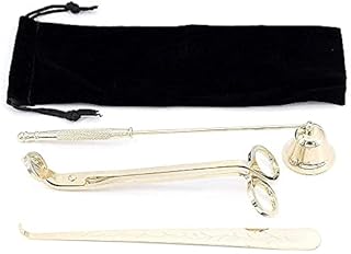 MoYouno 3 in 1 Candle Accessory Set, Candle Snuffer Kit, Wick Cutter Trimmer, Wick Dipper, Candle wick trimmer,Wick Scissors, Stainless Steel Candle Accessory
