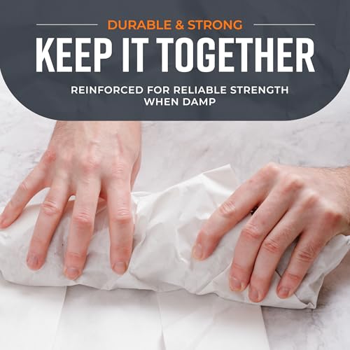 Image of White Kraft Butcher Paper Roll - 18'' x 150' - Versatile & Durable - Ideal for Packaging, Grilling, Smoking Meat and BBQ - Unwaxed & Uncoated Butcher Paper for Sublimation - Made in USA