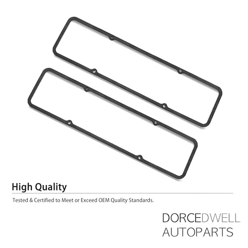 Image of SBC Valve Cover Gaskets for Small Block Chevy 283 305 327 350 383 400 | Replaces OE 7484BOX 1628 - Steel Core Rubber Silicone Valve Cover Gasket