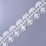 2Yard White Black Skull Lace Fabric Trim Embroidery Applique for Sewing Cloth Craft Garment Accessories Supplies