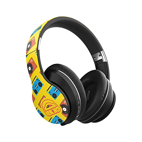 Image of Ekko Skull Alter EGO H02 - Wireless Headphones with Noise Cancellation Upto 15H Playback, On Ear Headphones with Mic, Max Bass, Twin Connect, Siri & Google Assistant Activate (Yellow)