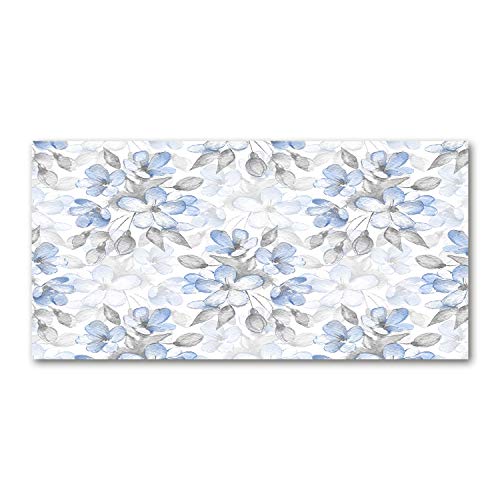 Dosseret en verre fleurs et plantes bleu pour illuminer et protéger votre plan de travail