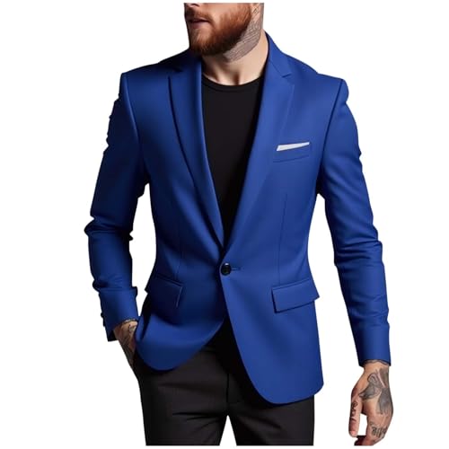 Mens Blazers Slim Fit Business Casual Men Suit Sport Coat One Button Travel Blazer Lightweight Suit Wedding Jacket4