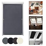 [page_title]-iKINLO Thermo Sonnenschutz Dachfensterrollo für Velux Dachfenster Y87 und 087 ohne Bohren Verdunklungsrollo Rollo UV Schutz mit Saugnäpfe, Dunkelgrau 96 x 120 cm
