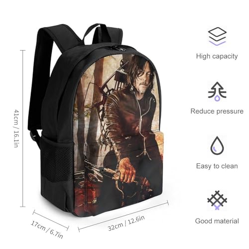 Daryl Dixon-Chapel Roan Lightweight Casual Travel Backpack - Laptop Backpack for Men, Women | Modern Book Bag for College, School And High School Teens 42x30.5cm2