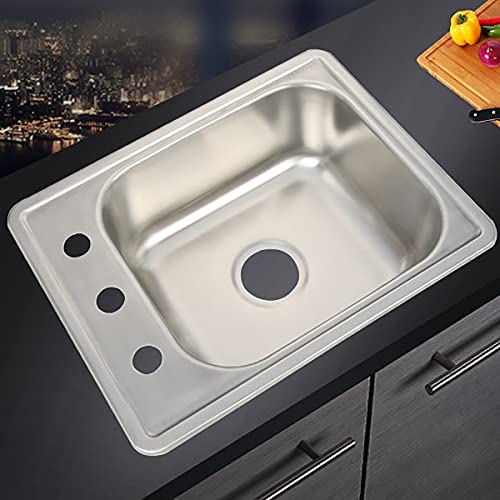 Évier de cuisine rectangle en acier inoxydable 304 compact