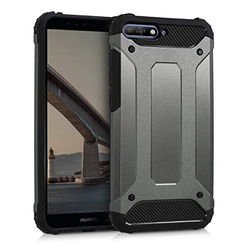 kwmobile Funda Compatible con Huawei Y6 (2018) - Carcasa de TPU Transformer en Antracita/Negro