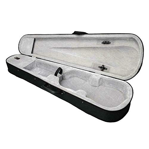 Triangle Shape Case Cloth Fluff with Silver Gray Lining for 4/4 Violin Black