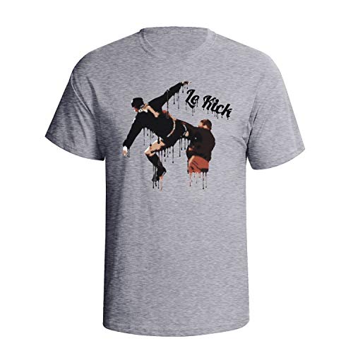Mens Football Legend Organic Cotton T-Shirt Eric Cantona Kung Fu Kick Graffiti Style