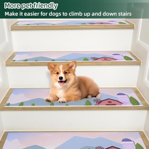 Tapis d'escalier antidérapants sécurité personnes âgées bois