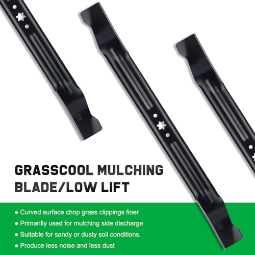 Image of Grasscool 942-04385 TB30 Mower Mulching Blade Replacement for Troy Bilt 30 inch Deck TR30 TB30R Cub Cadet CC30 CC30H Craftsman R1000 RER1000 R1500 30'' Lawn Tractor 742-04385