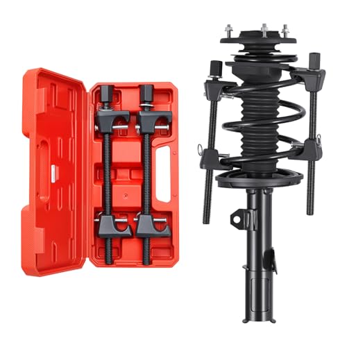 VEVOR Strut Spring Compressor, 2 Pack, Heavy Duty Coil Spring Compressor Tool with 10.4 Inches(256 mm) Range, Compatible with 0.86 inches(22 mm) Hex Sockets, Fit for Car Truck Motorcycle, Black